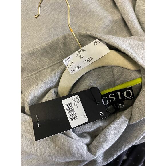 New GSTQ Hoodie Sweatshirt Women's Size XL Gray Underarm Cutouts - Picture 6 of 7